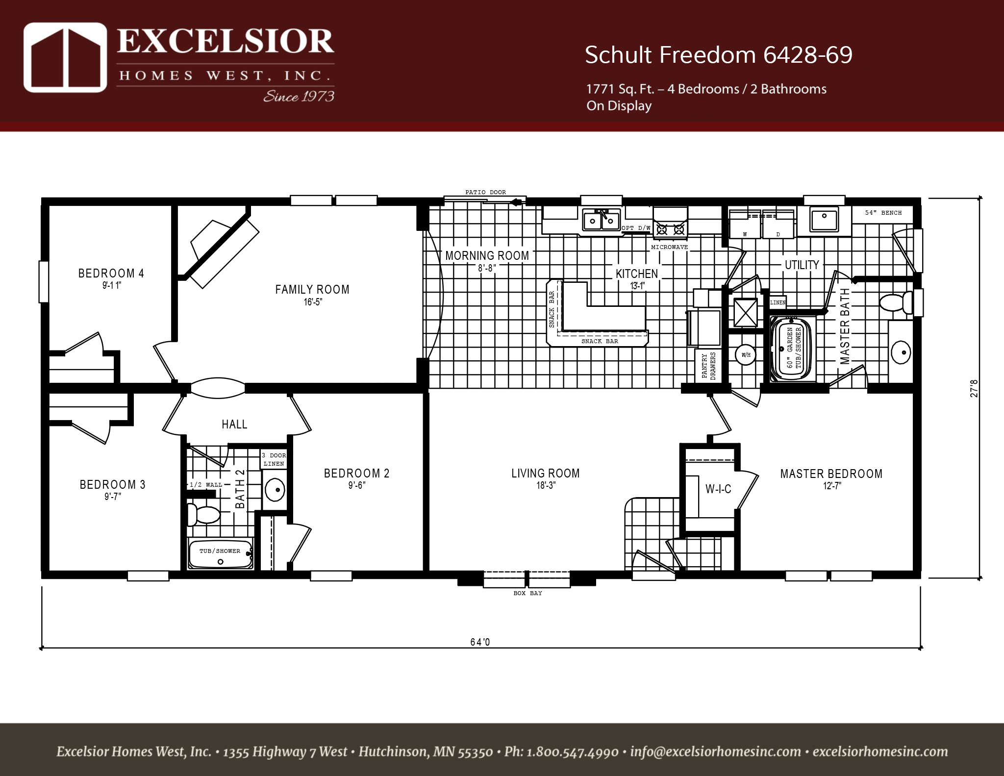 Schult Freedom 69 Modular/Manufactured Excelsior Homes