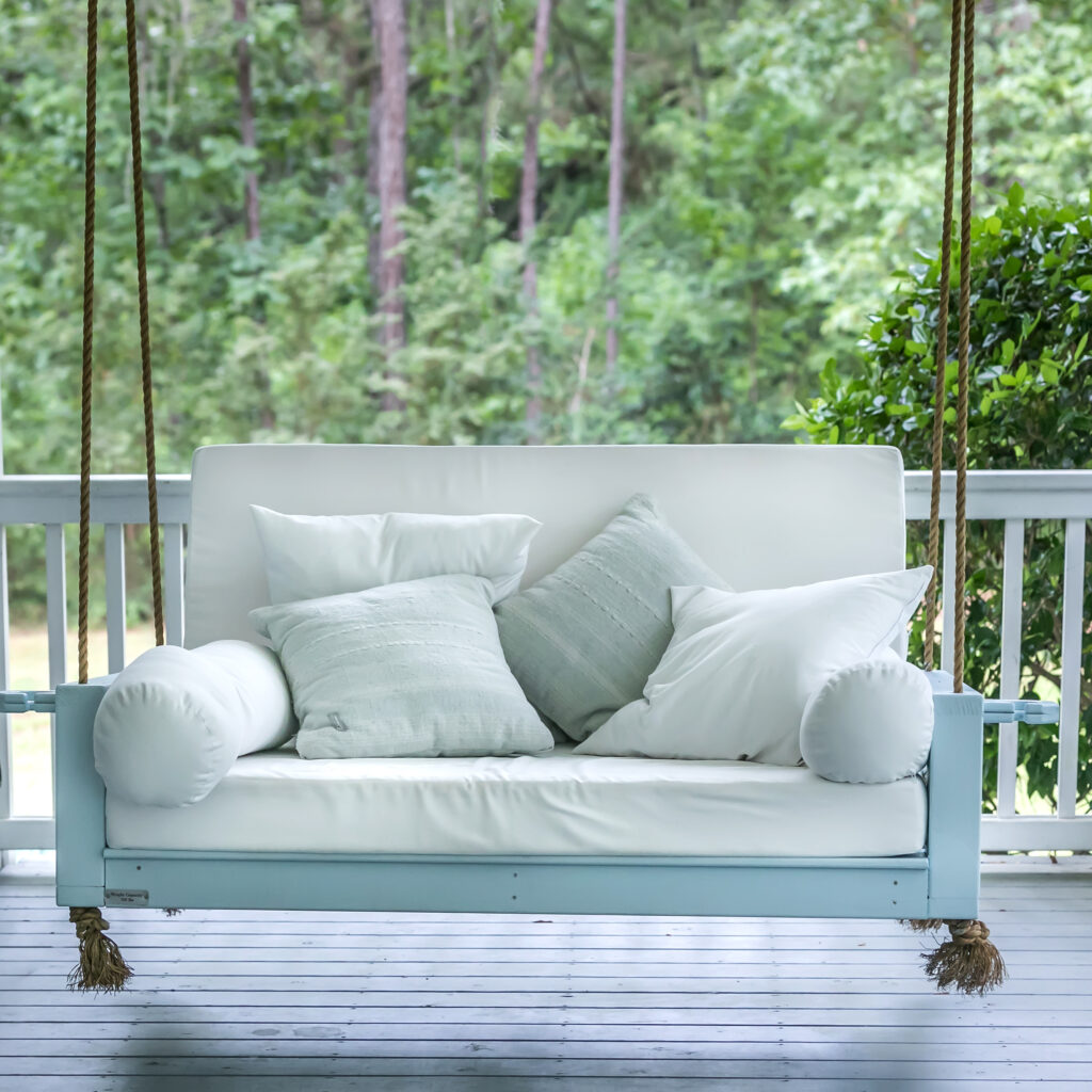 porch swing for custom modular homes