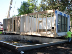 section 1 placed onto foundation