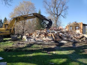 Old home demolition - replacing an old farmhouse